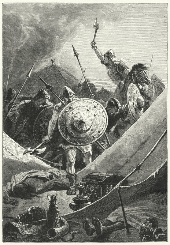 Angriff auf ein maurisches Lager von Alphonse Marie de (after) Neuville