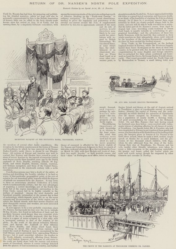 Rückkehr der Nordpolexpedition von Dr. Nansen von Amedee Forestier