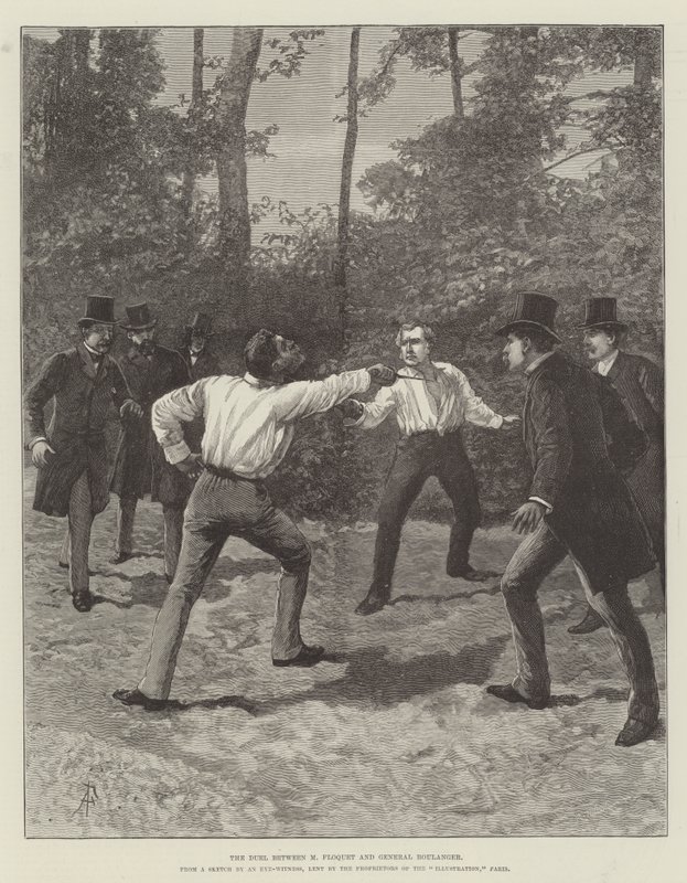 Das Duell zwischen M. Floquet und General Boulanger von Amedee Forestier