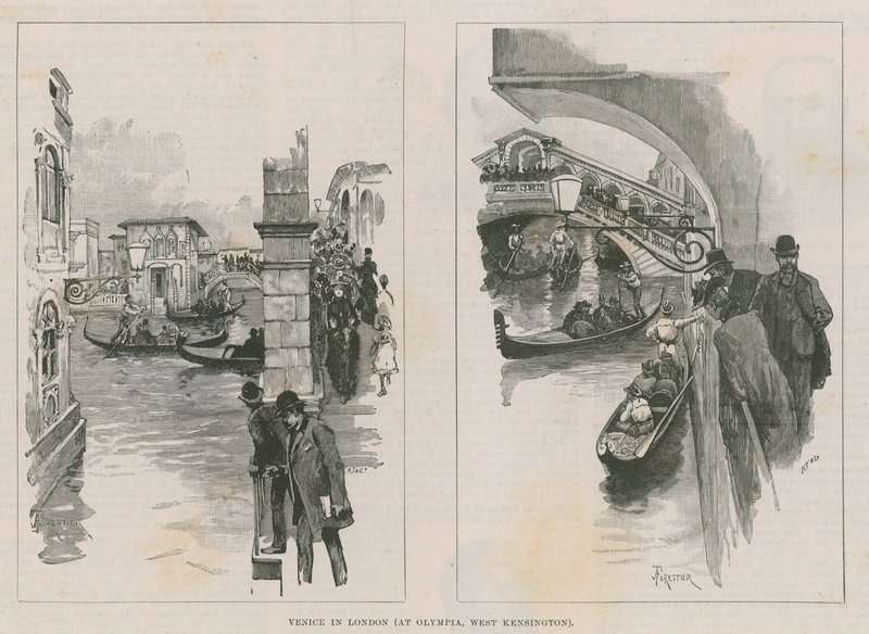 Venedig in London bei Olympia, West Kensington von Amedee Forestier