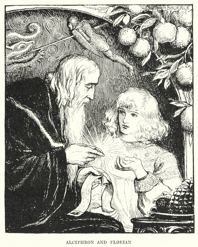 Alciphron und Florian (Gravur) von Amelia M. (attr.to) Bowerley or Bauerle