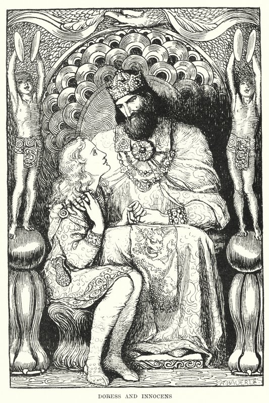 Doress und Innocens (Gravur) von Amelia M. (attr.to) Bowerley or Bauerle