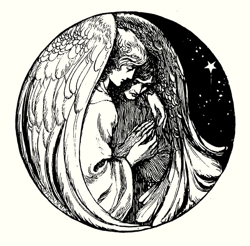 Titelblatt-Illustration für Allegorien von Frederic W. Farrar (Gravur) von Amelia M. (attr.to) Bowerley or Bauerle