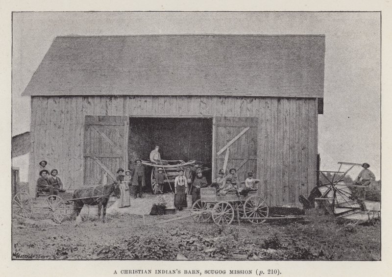 Scheune eines christlichen Indianers, Scugog-Mission (s/w Foto) von American Photographer (after)