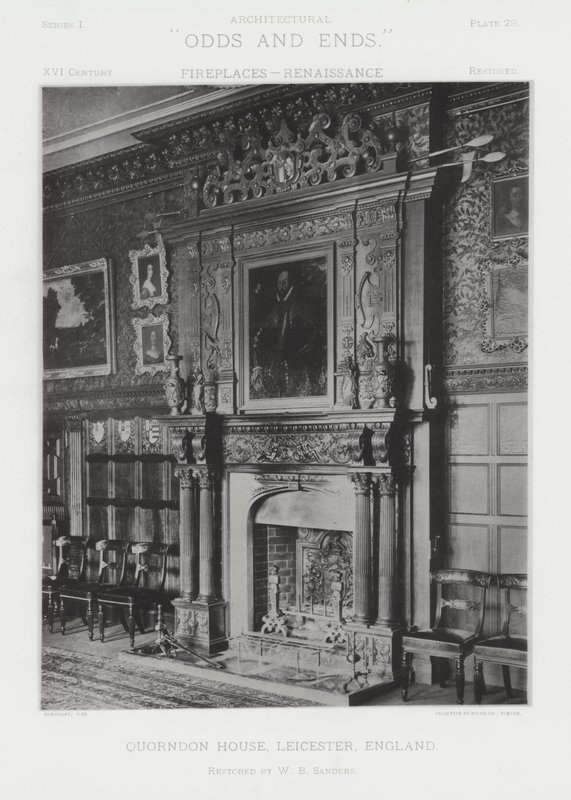 Kamin: Quorndon House, Leicester, England von American Photographer (after)