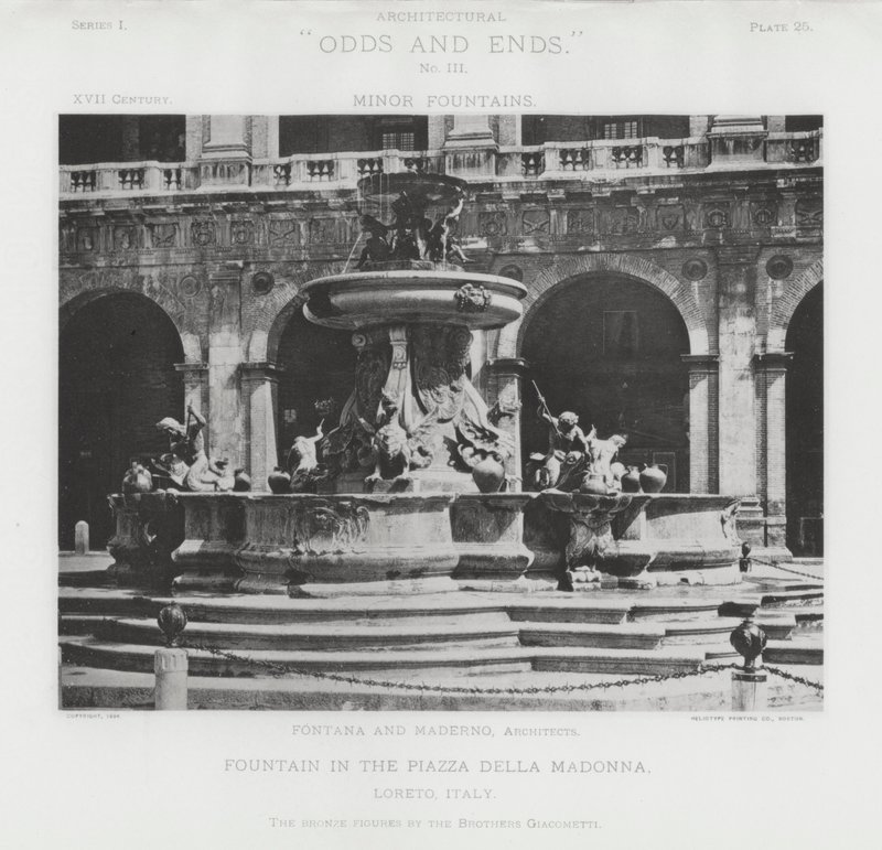 Brunnen auf der Piazza Della Madonna, Loreto, Italien von American Photographer (after)