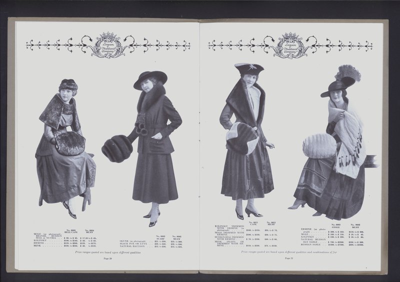 Doppelseite aus The Theater of Fur Fashion von American Photographer (after)