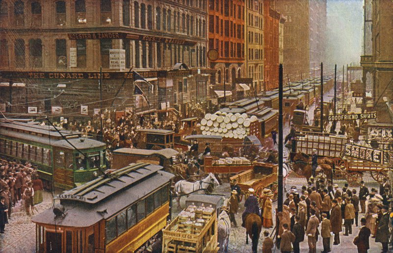 Chicago: Ein geschäftiger Tag in der Dearborn und Randolph Streets von American Photographer