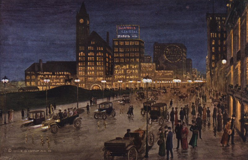 Chicago: Michigan Boulevard bei Nacht von American Photographer