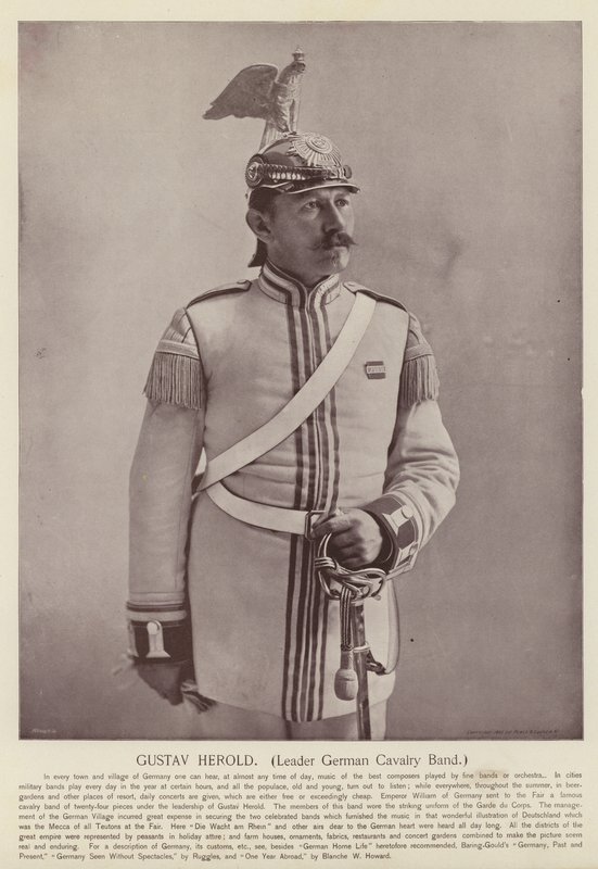 Gustav Herold, Leiter der deutschen Kavallerieband von American Photographer