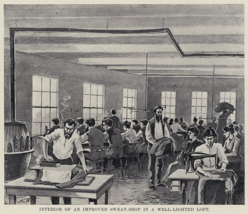 Innenansicht einer verbesserten Sweat-Shop in einem gut beleuchteten Loft von American Photographer