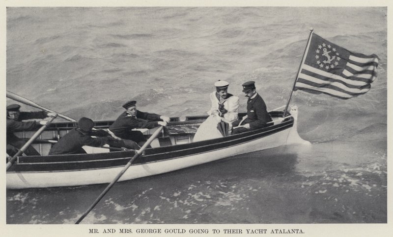 Mr und Mrs George Gould auf dem Weg zu ihrer Yacht Atalanta von American Photographer