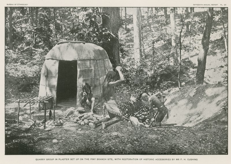 Steinbruchgruppe in Gips auf der Piny Branch-Stelle von American Photographer