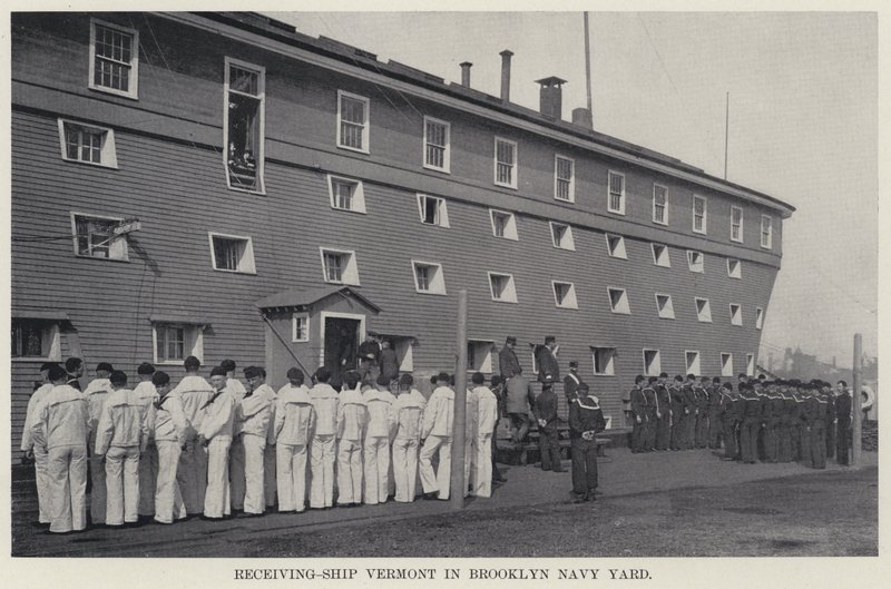 Empfangsschiff Vermont im Brooklyn Navy Yard von American Photographer
