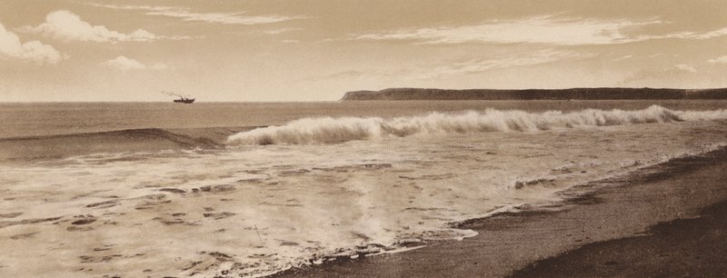 San Diego: Brandung am Coronado Beach, Point Loma in der Ferne, San Diego von American Photographer