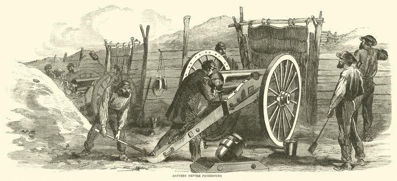 Batterie vor Petersburg, Juni 1864 von American School
