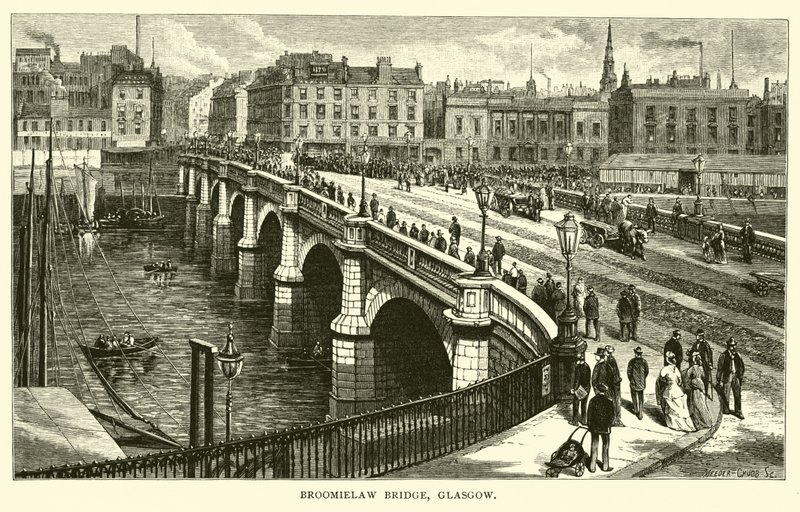 Broomielaw-Brücke, Glasgow von American School