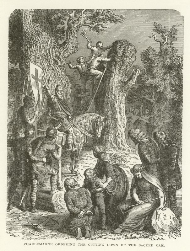 Karl der Große befiehlt das Fällen der Heiligen Eiche von American School