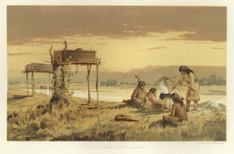 Chippewa-Gerüstbestattung von American School