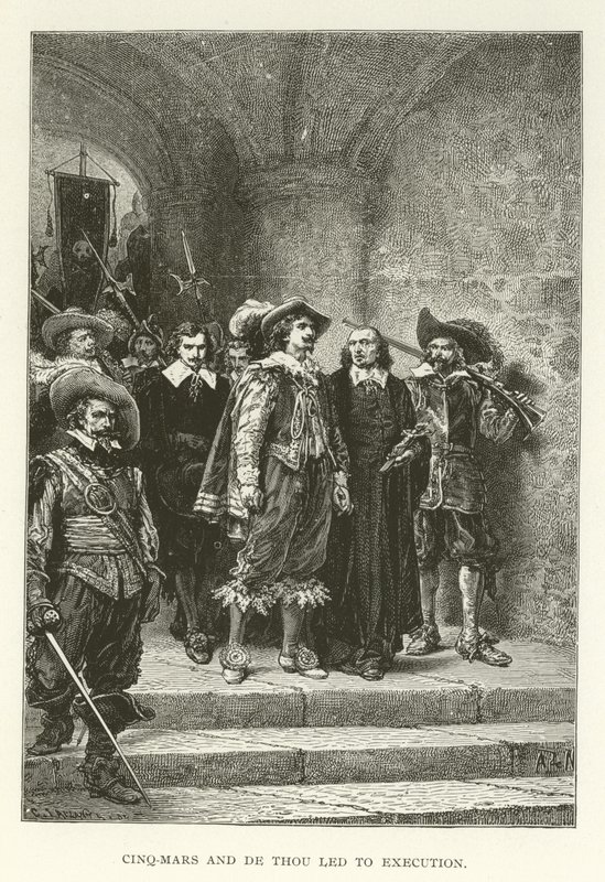 Cinq-Mars und de Thou auf dem Weg zur Hinrichtung von American School
