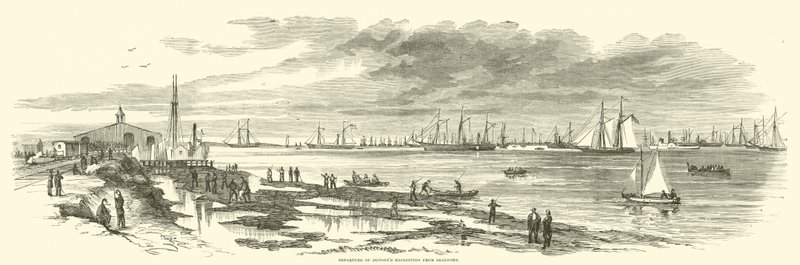 Abfahrt der Dupont-Expedition von Beaufort, Januar 1863 von American School