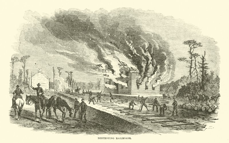 Zerstörung von Eisenbahnen, April 1863 von American School