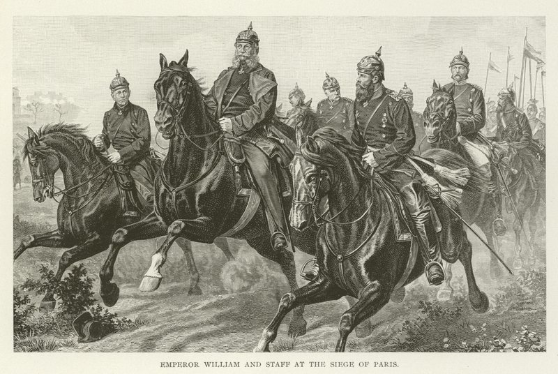 Kaiser Wilhelm und Stab bei der Belagerung von Paris von American School