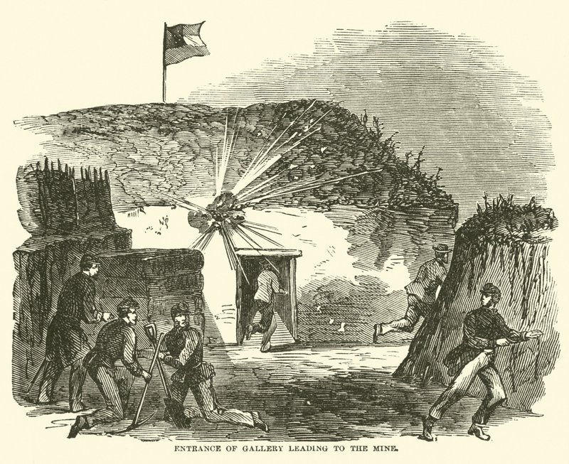 Eingang zur Galerie, die zur Mine führt, Juni 1863 von American School