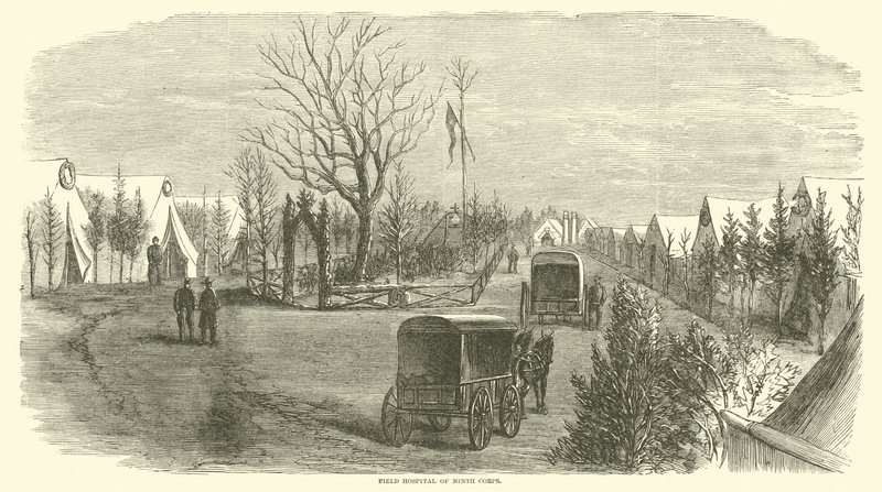 Feldlazarett des Neunten Korps, März 1865 von American School