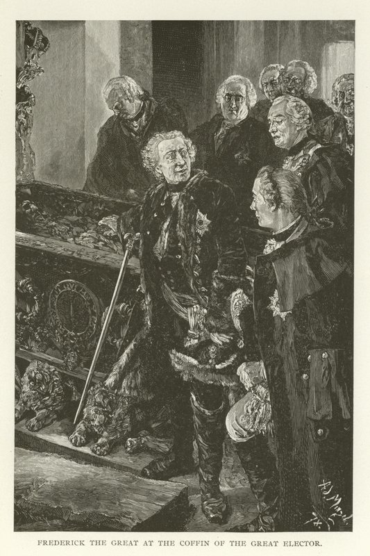 Friedrich der Große am Sarg des Großen Kurfürsten von American School