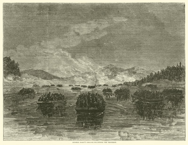 General Hazens Brigade fährt den Tennessee hinunter, Oktober 1863 von American School