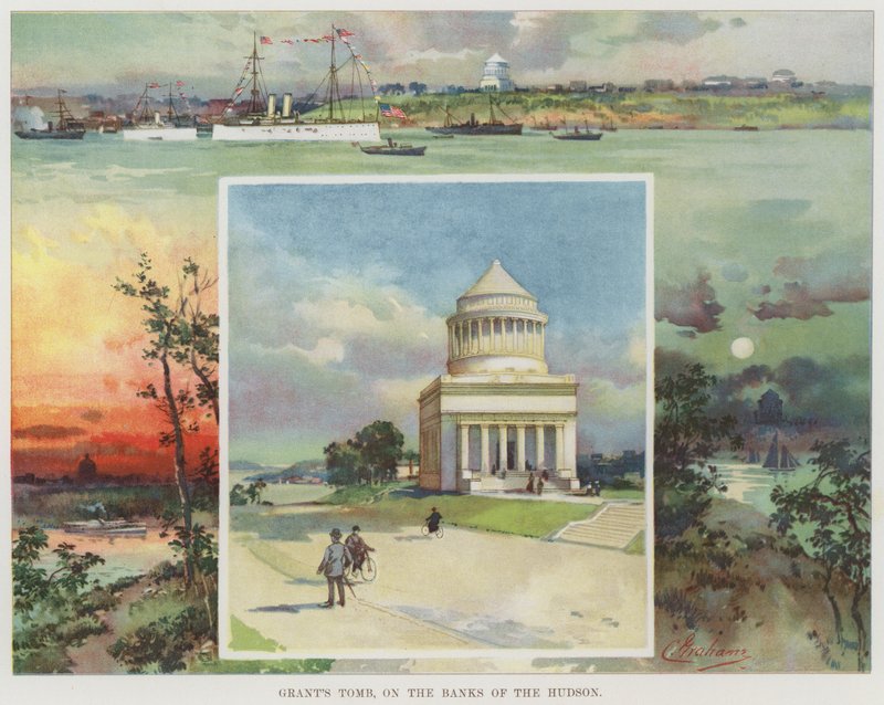 Grants Grabmal, am Ufer des Hudson von American School