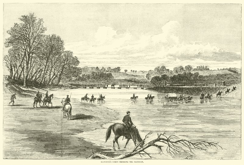 Hancocks Korps überquert den Rapidan, Mai 1864 von American School