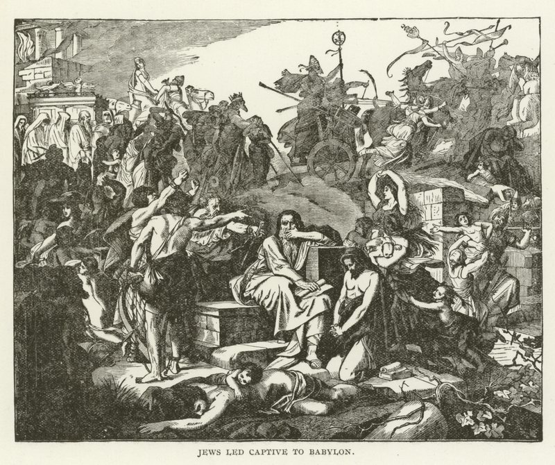 Juden als Gefangene nach Babylon geführt von American School