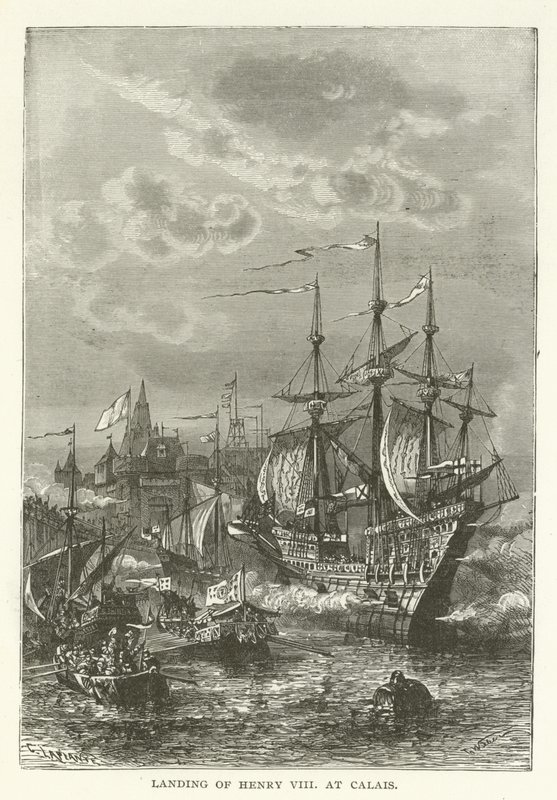 Landung von Heinrich VIII. in Calais von American School