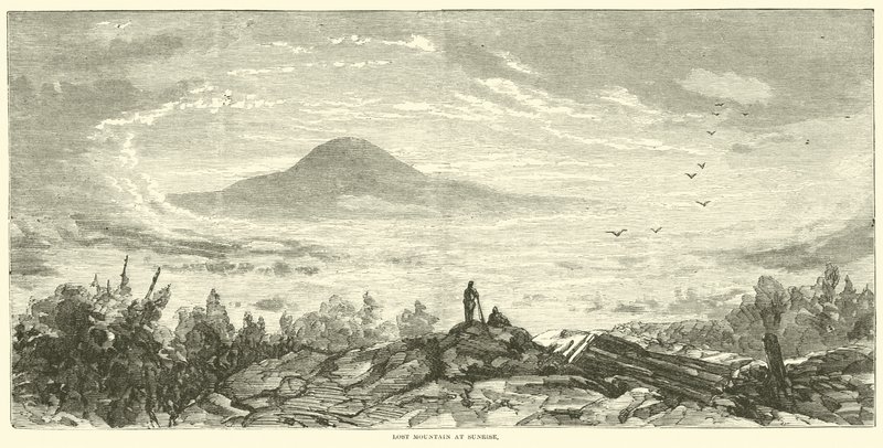 Lost Mountain bei Sonnenaufgang, Juni 1864 von American School