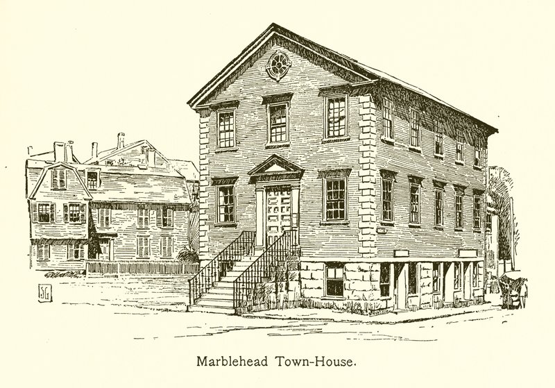 Marblehead Rathaus (Gravur) von American School