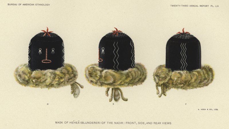 Maske von Hehea (Blödmann) des Nadir von American School