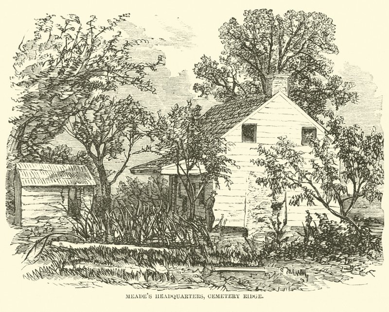 Meades Hauptquartier, Cemetery Ridge, Juli 1863 von American School
