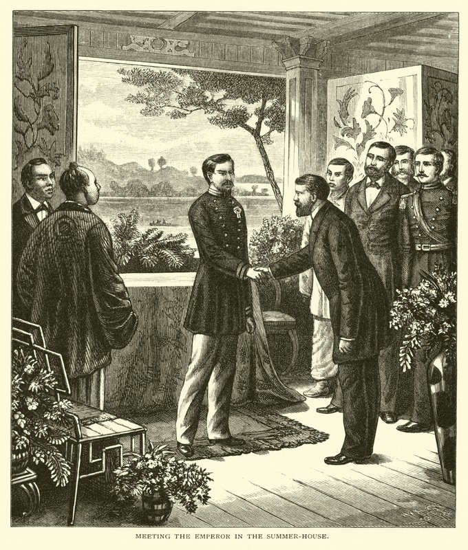 Begegnung mit dem Kaiser im Sommerhaus von American School