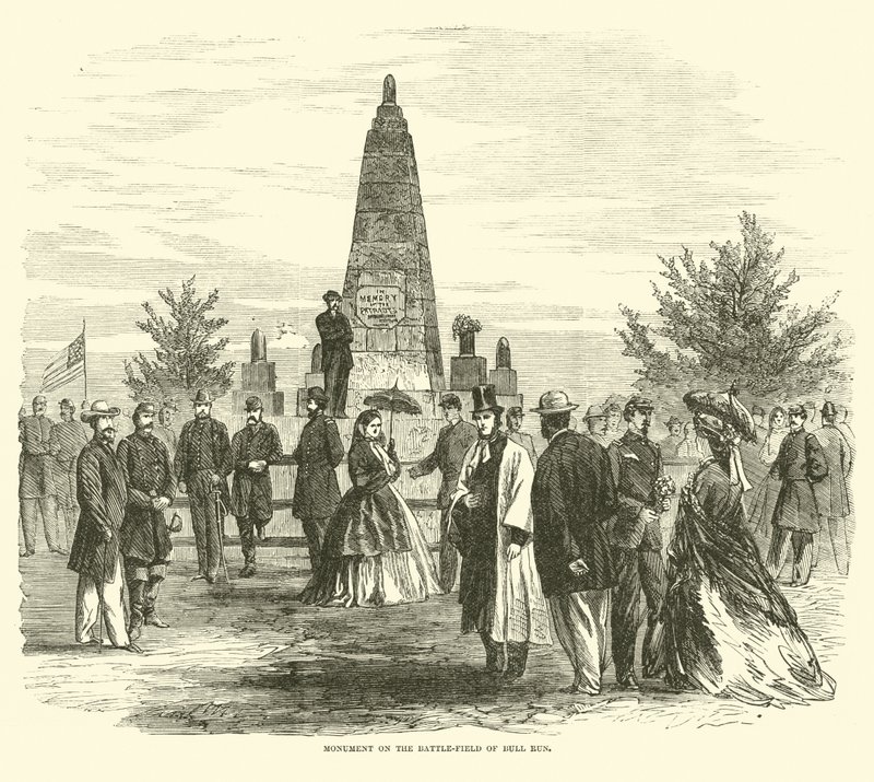 Denkmal auf dem Schlachtfeld von Bull Run, September 1862 von American School