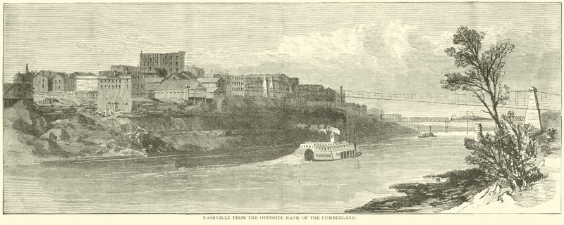 Nashville vom gegenüberliegenden Ufer des Cumberland, Dezember 1864 von American School