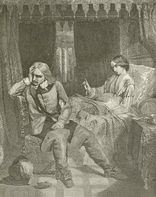 Oliver Cromwell am Sterbebett seiner Tochter von American School