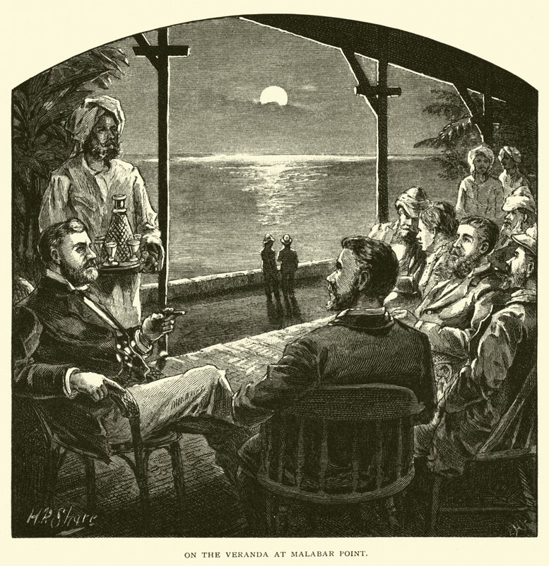 Auf der Veranda in Malabar Point von American School