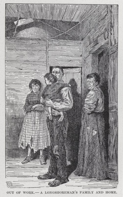 Arbeitslos, Eine Familie und Zuhause eines Hafenarbeiters von American School
