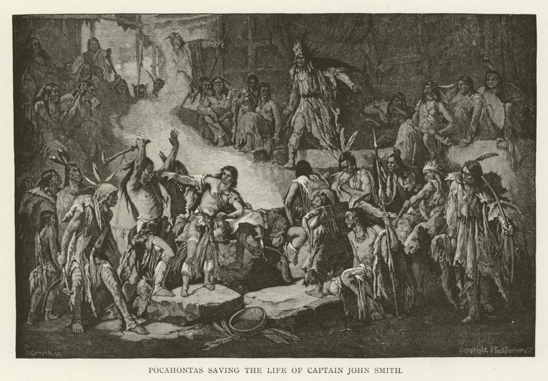 Pocahontas rettet das Leben von Captain John Smith von American School