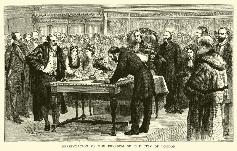 Verleihung der Ehrenbürgerschaft der Stadt London von American School