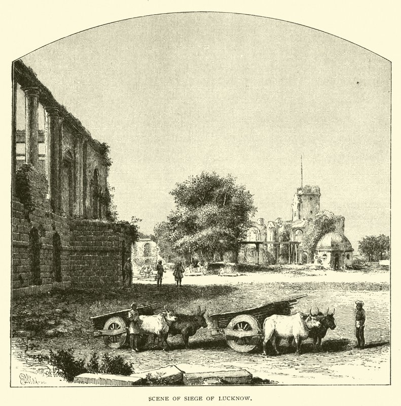 Szene der Belagerung von Lucknow von American School