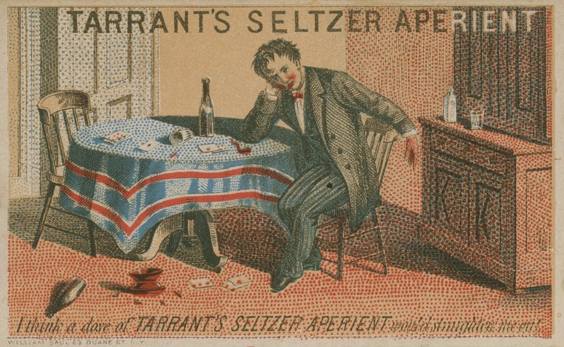 Tarrants Seltzer Aperient, Werbekarte von American School