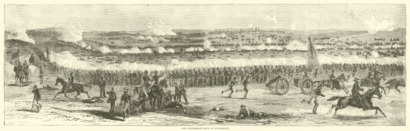 Die Niederlage der Konföderierten bei Winchester, September 1864 von American School